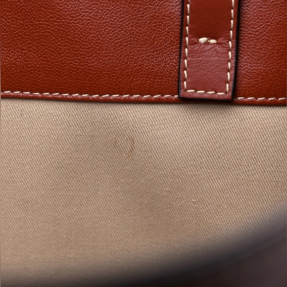 Preowned CHLOE Calfskin Med. Woody RibbonTote Sepia Brown- Great Condition. - Picture 12 of 12